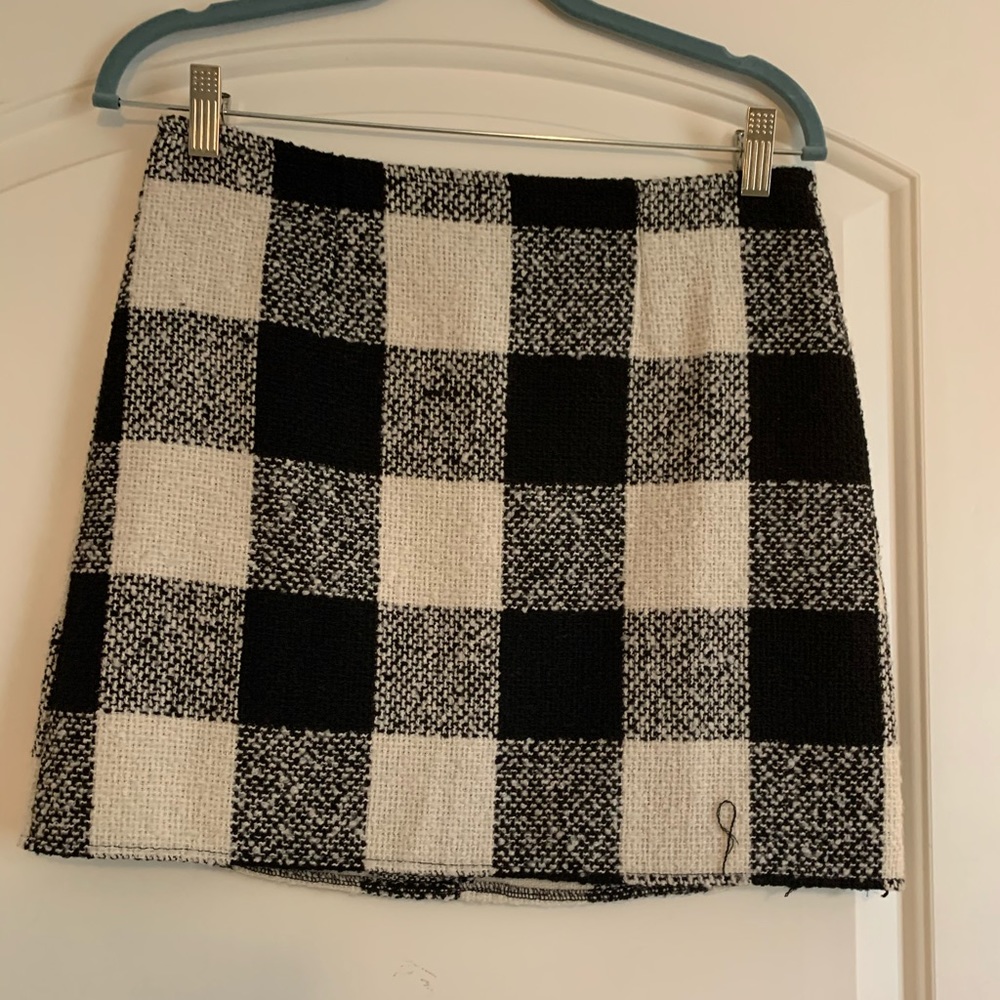 Gingham mini skirt